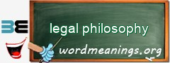 WordMeaning blackboard for legal philosophy